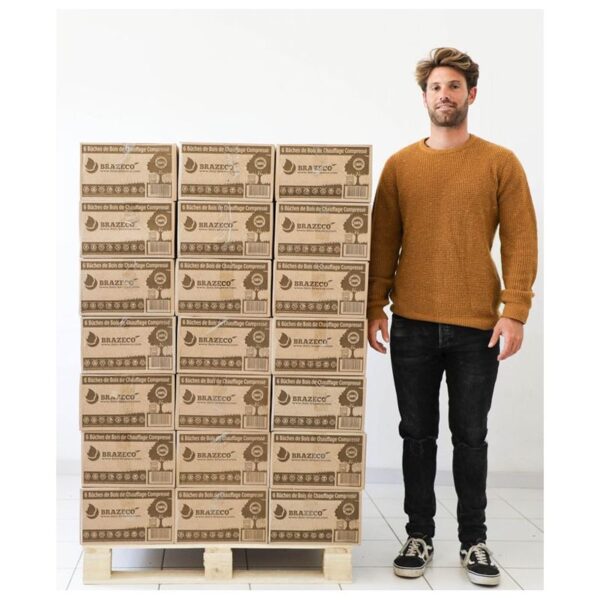 Bois densifié - Qualité Premium - Palette de 80 cartons de 6 bûches – Image 5
